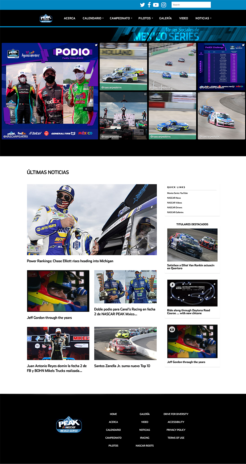 NASCAR Mexico Homepage